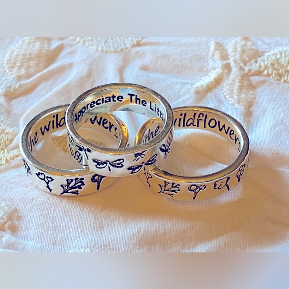 NWT SS Ring’s Nature Poetry-Two Styles- 1) Dragonfly Sz-6, 2) Wildflowers Sz-7&8 - Picture 10 of 16